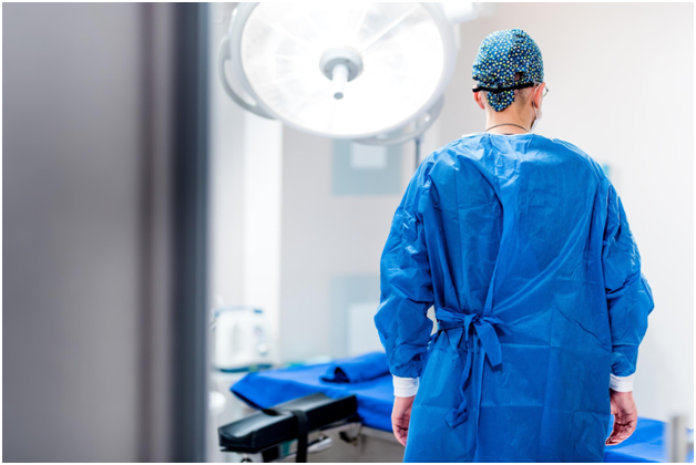 portrait of surgeon in operating room