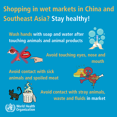 precautionary tips when shopping in wet markets in China
